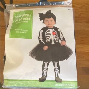 Amscan Baby Bones Skeleton Costume - Black, White, and Red